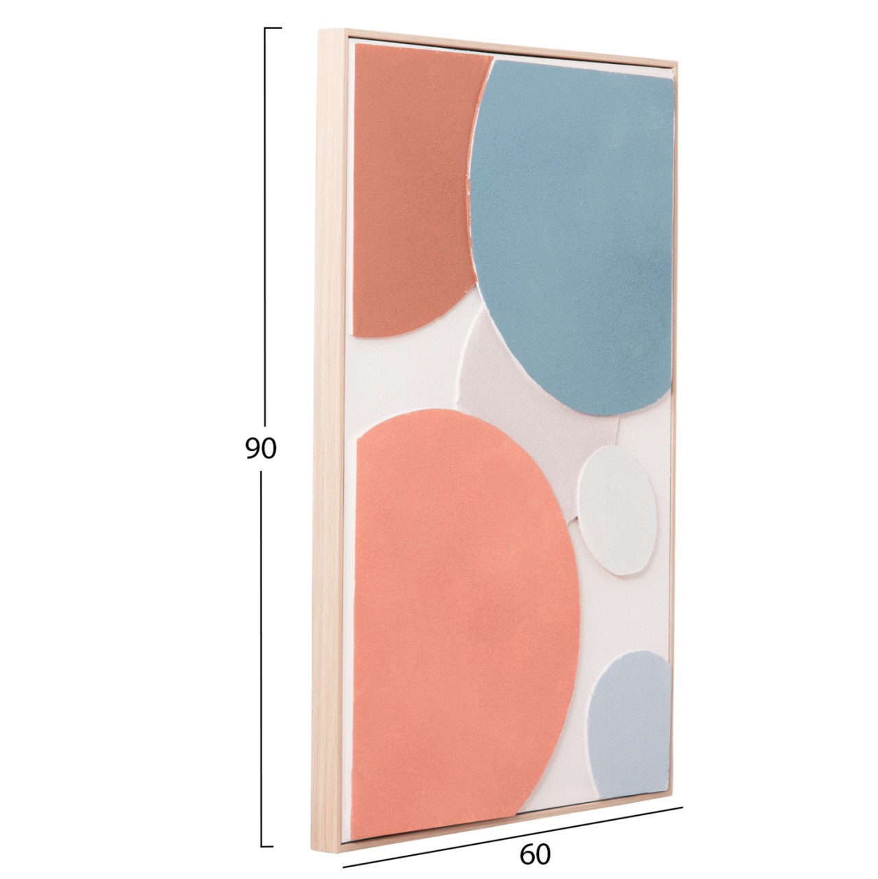 WALL PAINTING 3D FLUO HM4543.02 WITH BEIGE PS FRAME-HANDMADE SHAPES 60x4,5Χ90Hcm. [2]