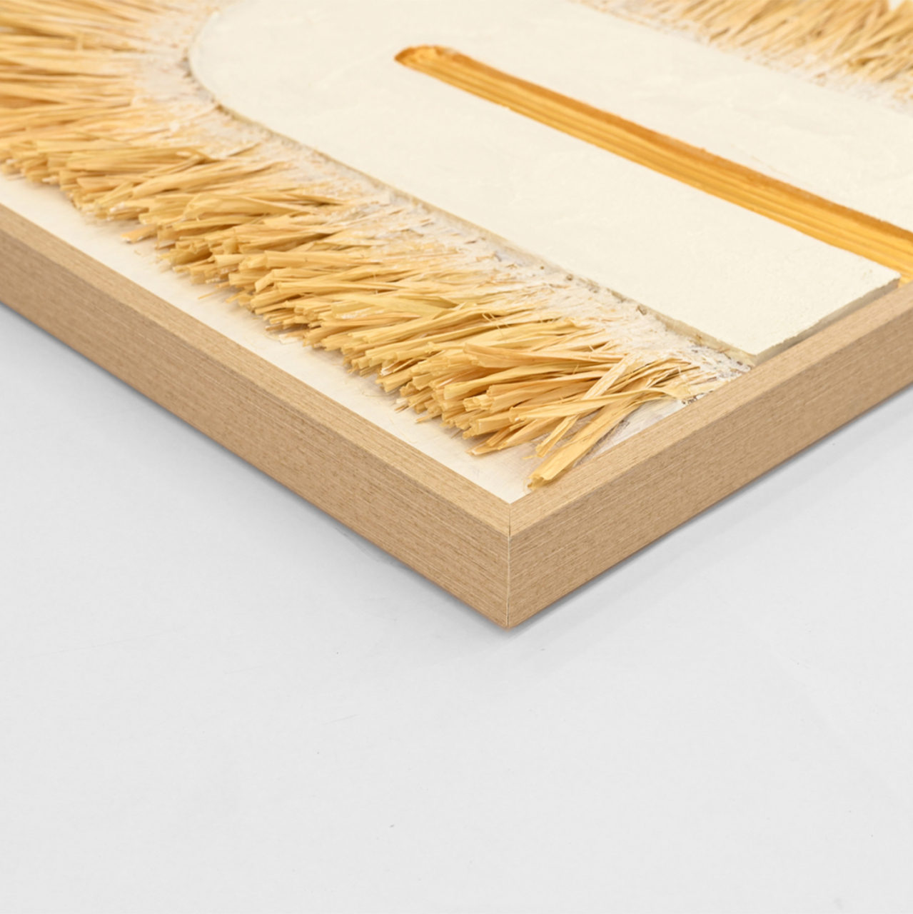 WALL PAINTING 3D HM4537.02 WITH BEIGE PS FRAME-WHITE CANVAS-HANDMADE 80x3,5x120Hcm. [4]