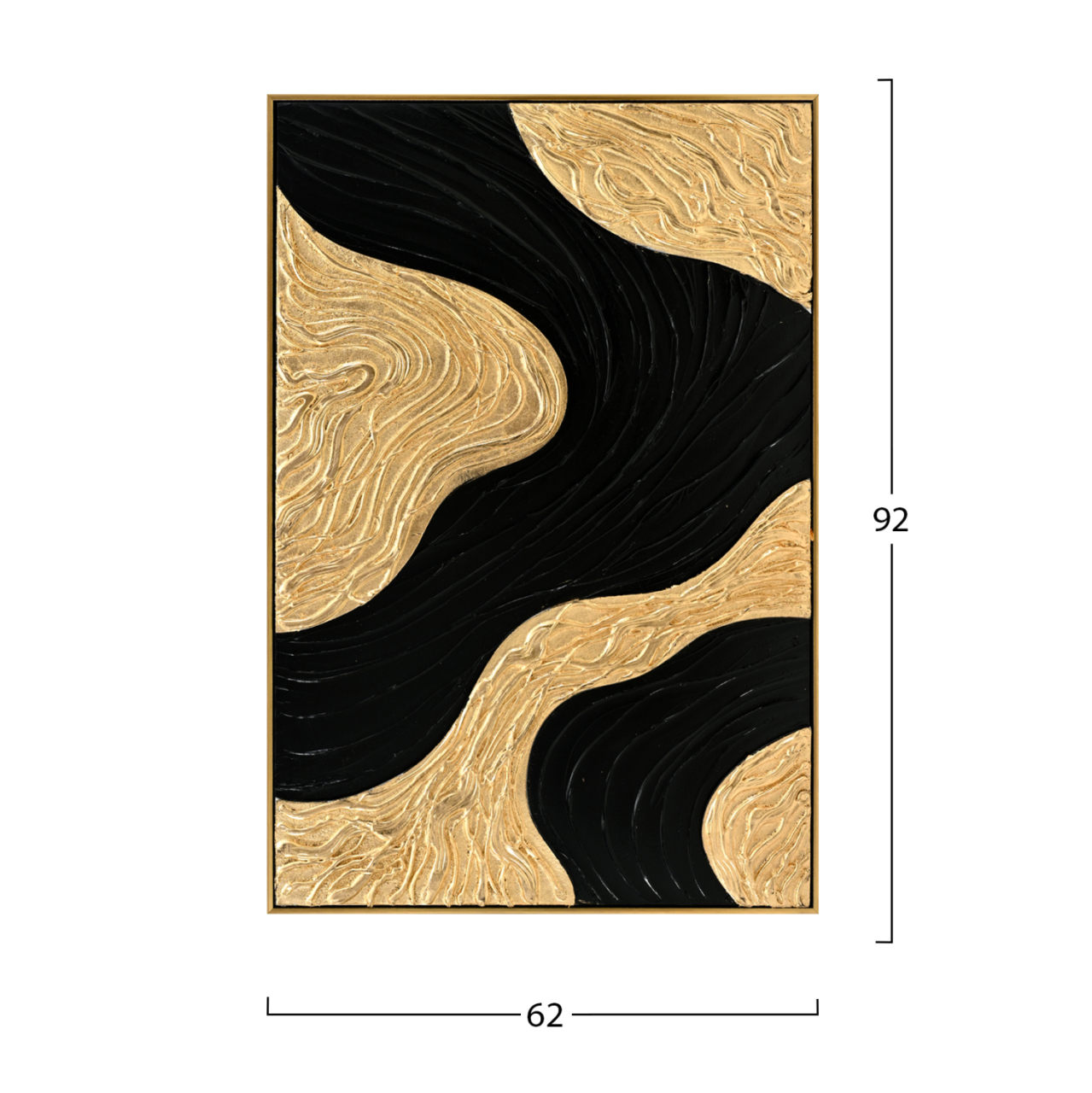 WALL PAINTING 3D SEDIMENT HM4548.02 BEIGE PS FRAME-HANDMADE SHAPES 62x4,5Χ92Hcm. [2]
