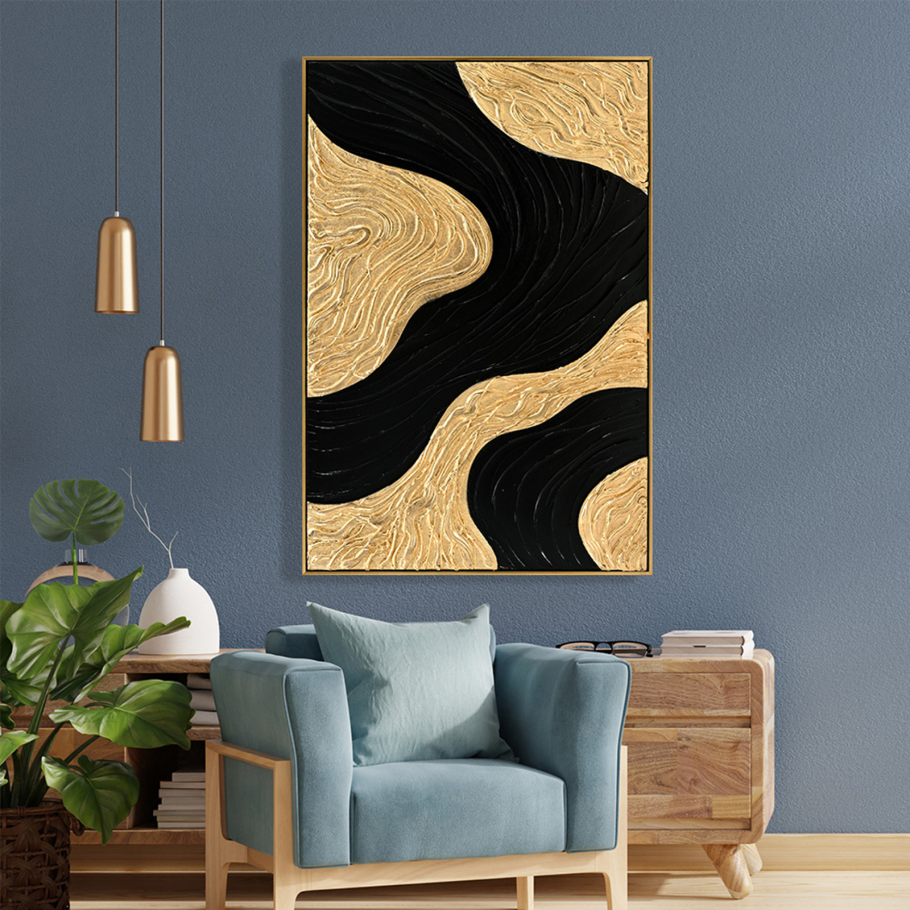 WALL PAINTING 3D SEDIMENT HM4548.02 BEIGE PS FRAME-HANDMADE SHAPES 62x4,5Χ92Hcm. [3]