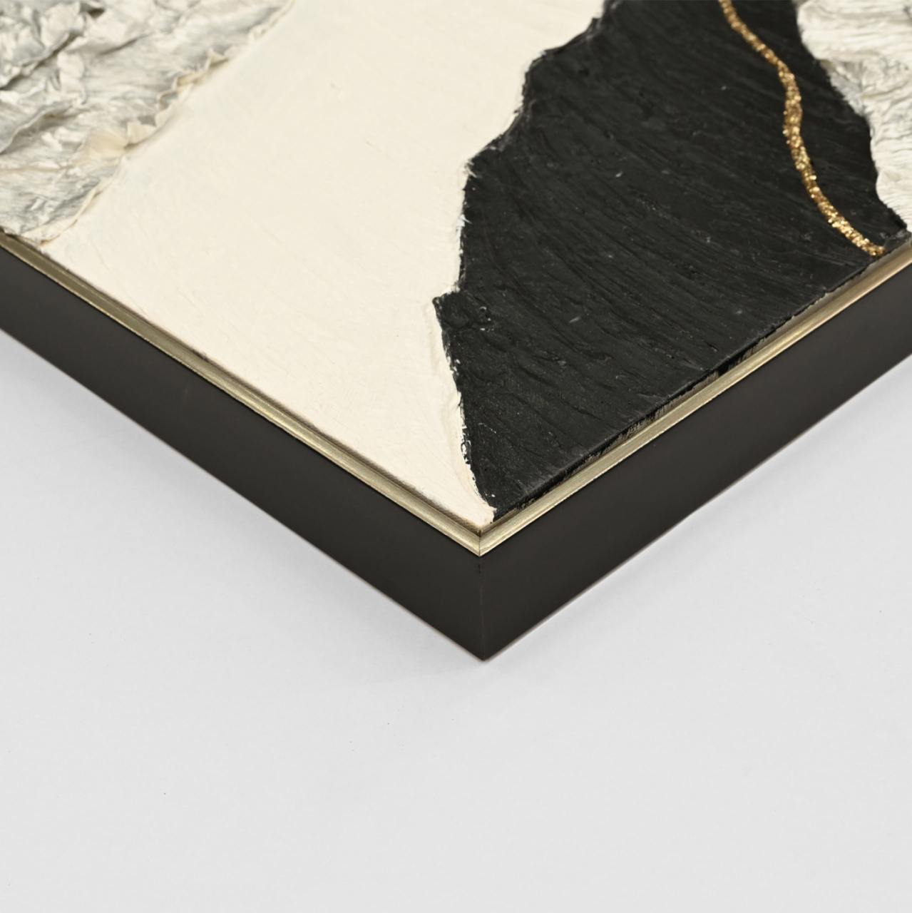 WALL PAINTING ABSTRACT HM4553.02 BEIGE PS FRAME-CANVAS-HANDMADE 82x4.5x122Hcm. [4]