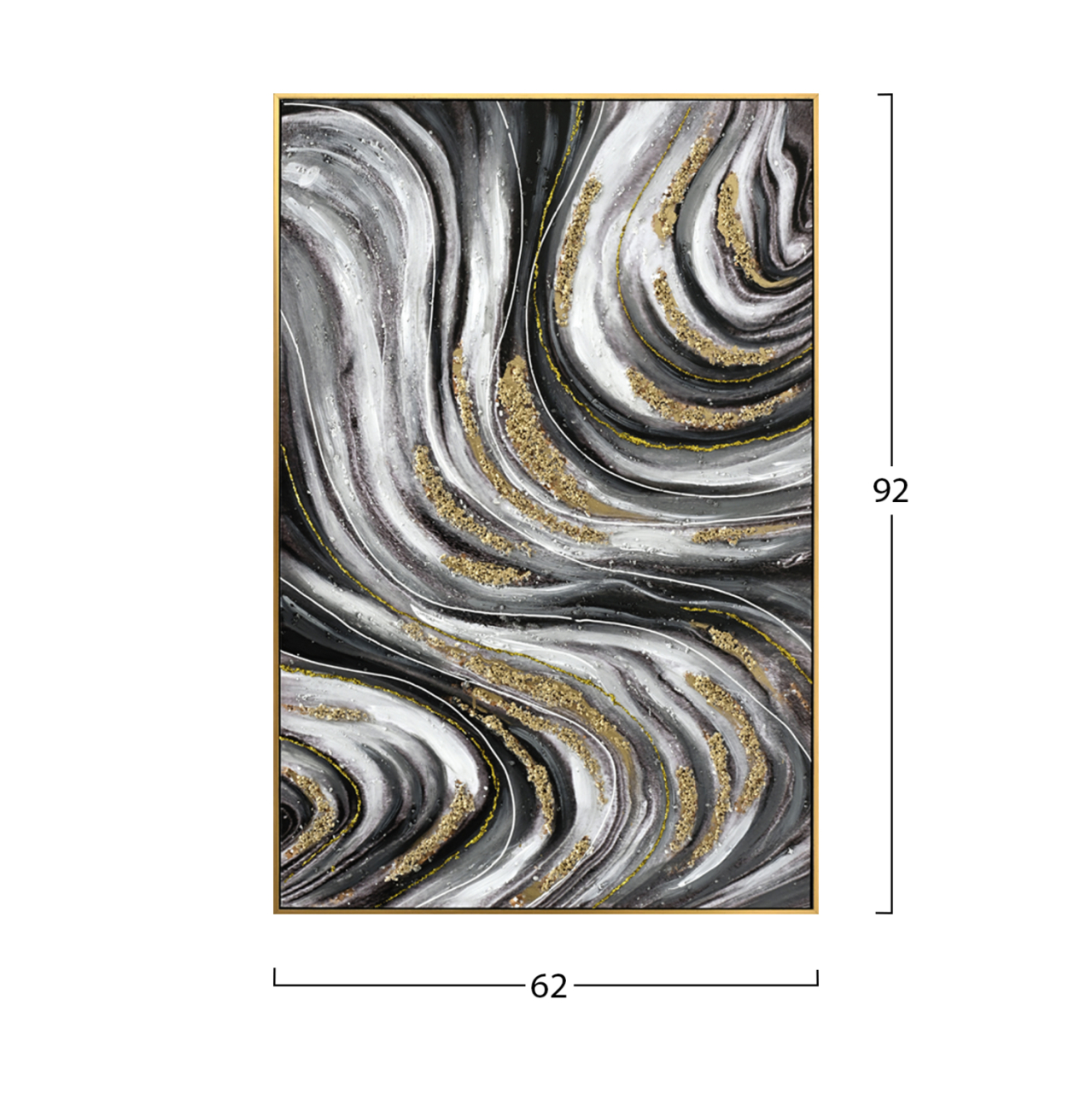 WALL PAINTING HM4561 BEIGE PS FRAME-PRINTED CANVAS ABSTRACT 62x4.5x92Hcm. [2]