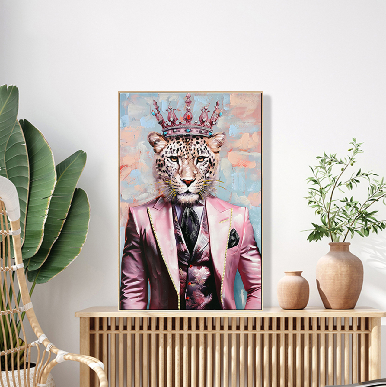 WALL PAINTING LEOPAR HM4540 BEIGE PS FRAME-PRINTED CANVAS 82x4,5x122Hcm. [3]