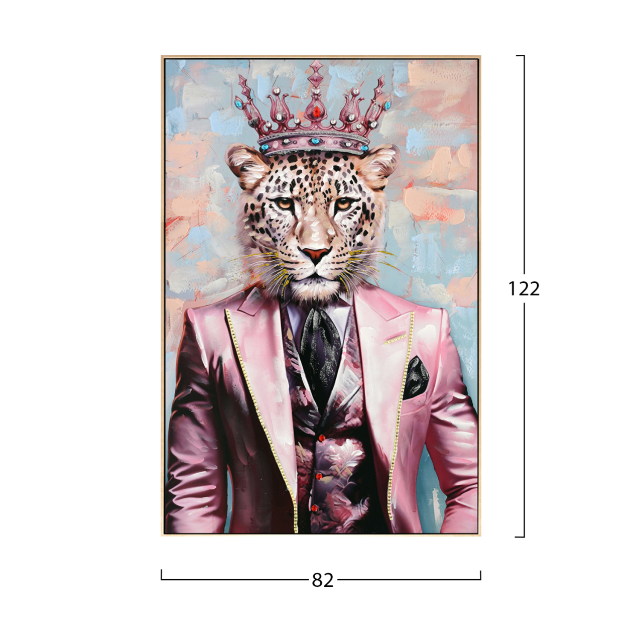 WALL PAINTING LEOPAR HM4540 BEIGE PS FRAME-PRINTED CANVAS 82x4,5x122Hcm. [2]