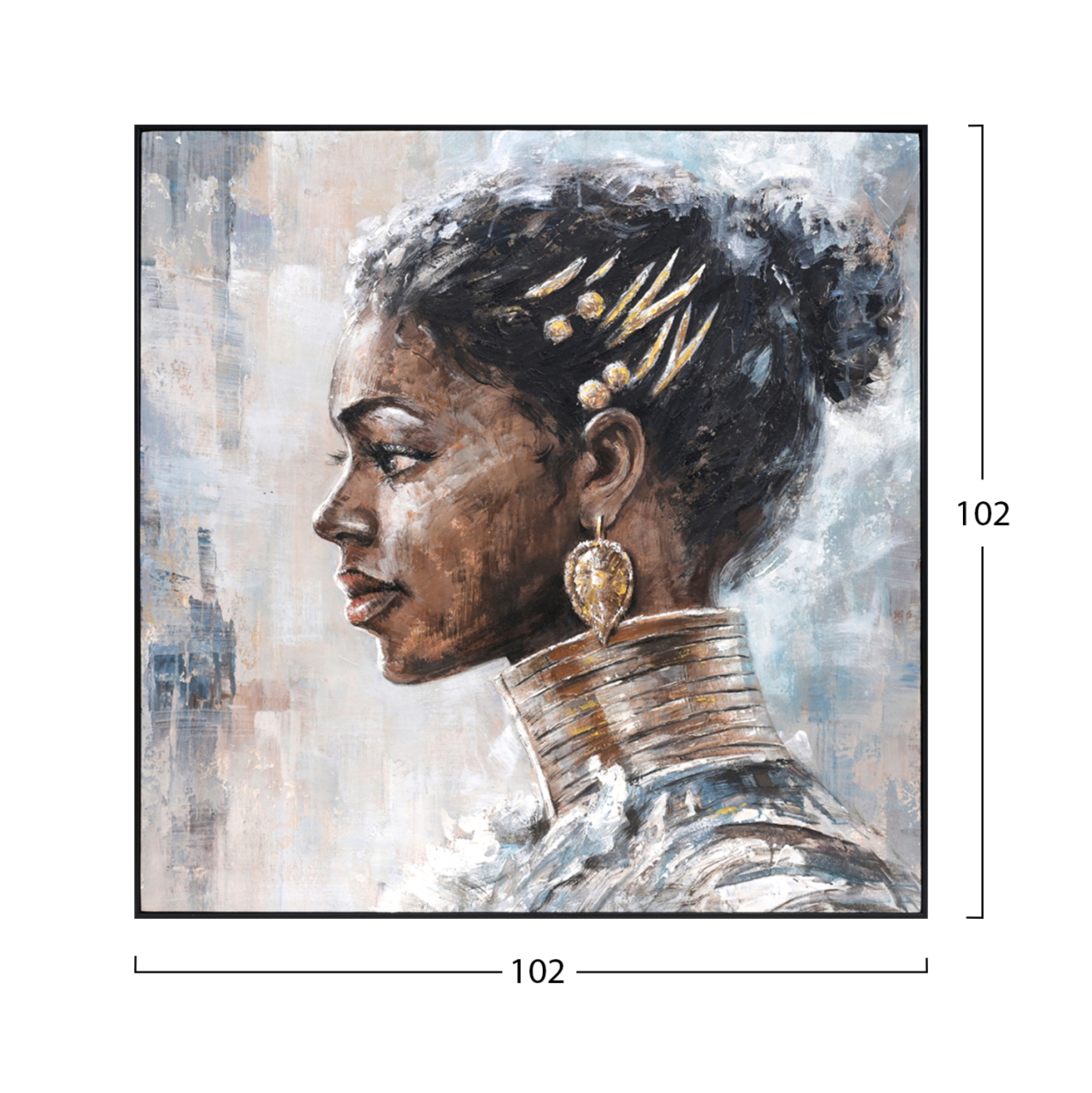 WALL PAINTING MARIP HM4544 BLACK PS FRAME-PRINTED CANVAS 102x4,5x102Hcm. [2]