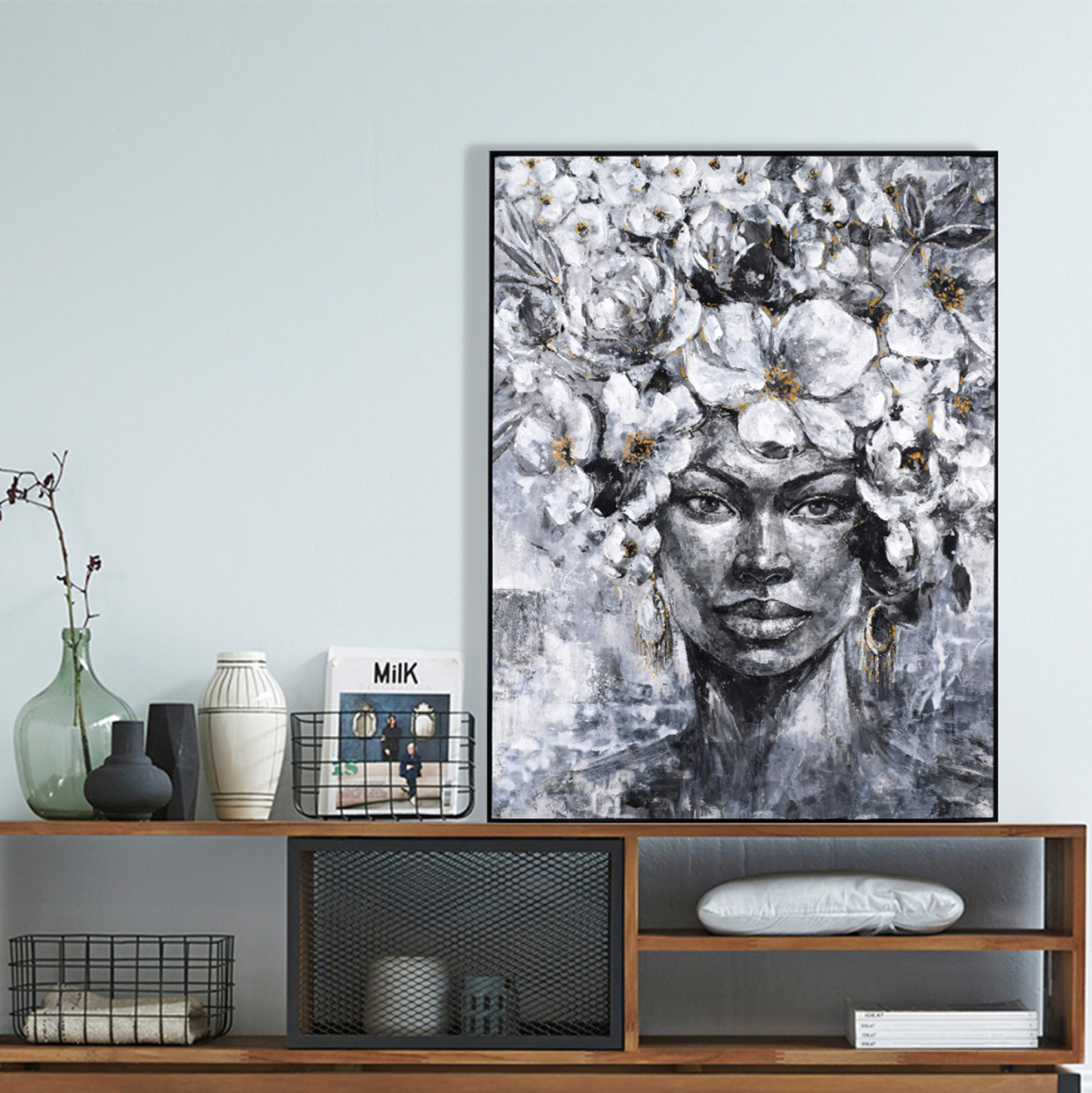 WALL PAINTING MARIP HM4545 BLACK PS FRAME-PRINTED CANVAS 92x4,5x122Hcm. [3]