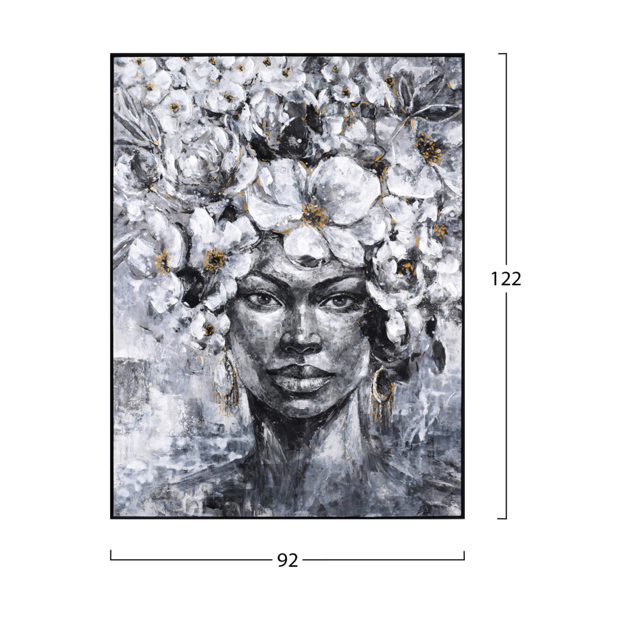 WALL PAINTING MARIP HM4545 BLACK PS FRAME-PRINTED CANVAS 92x4,5x122Hcm. [2]