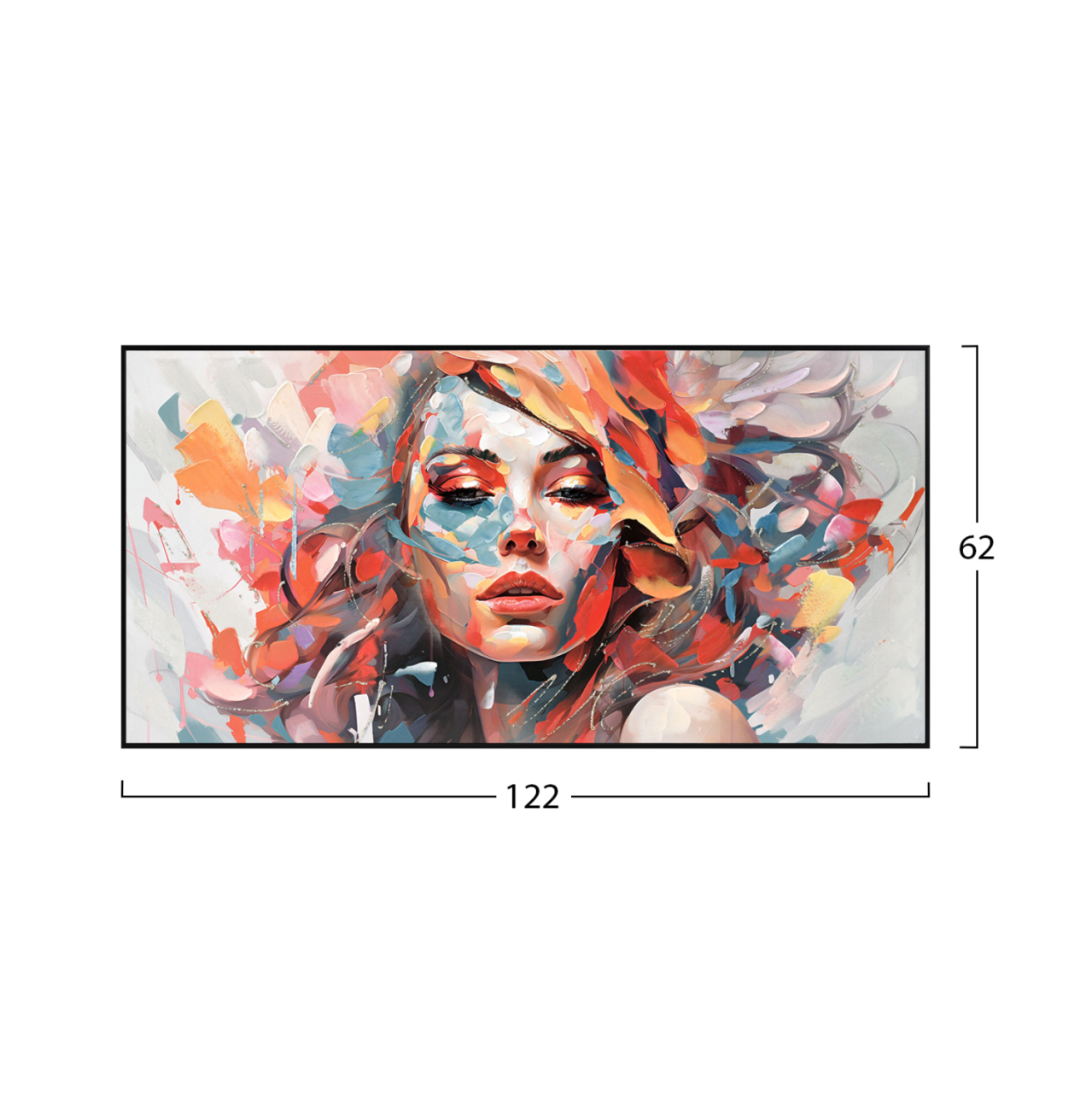 WALL PAINTING MARIP HM4570 BLACK PS FRAME-PRINTED CANVAS 122x4,5x62Hcm. [2]