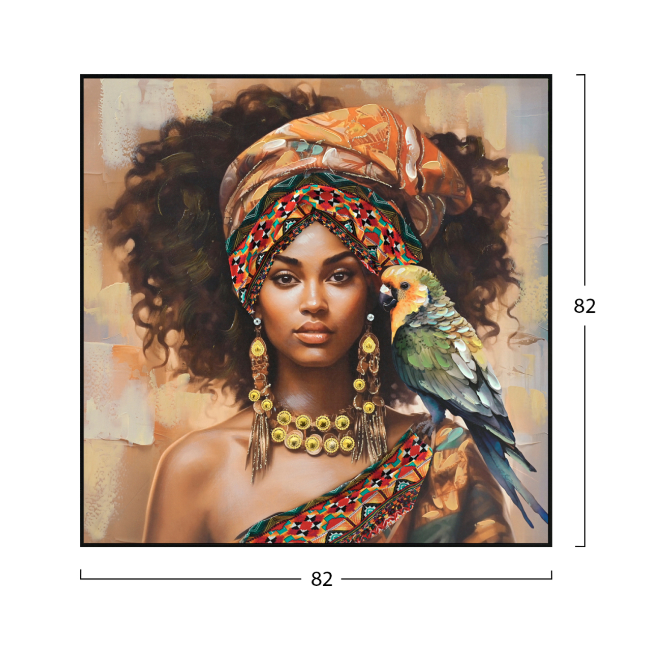 WALL PAINTING SQUARE ONNANOKO HM4566 BLACK PS FRAME-PRINTED CANVAS WOMAN FIGURE 82x4,5x82Hcm. [2]