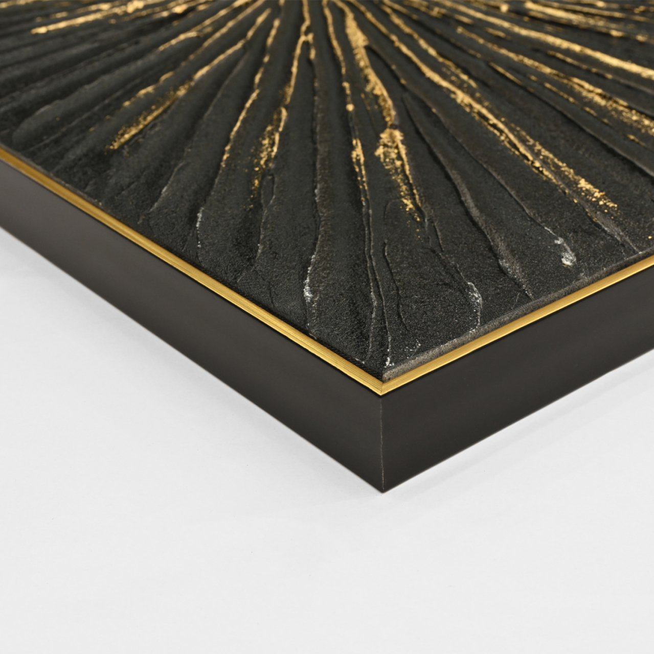 WALL PAINTING STELLON HM4549 BEIGE PS FRAME-BLACK CANVAS-HANDMADE 72x4,5x102Hcm. [4]