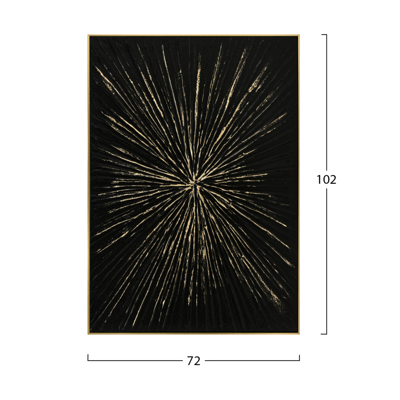 WALL PAINTING STELLON HM4549 BEIGE PS FRAME-BLACK CANVAS-HANDMADE 72x4,5x102Hcm. [2]