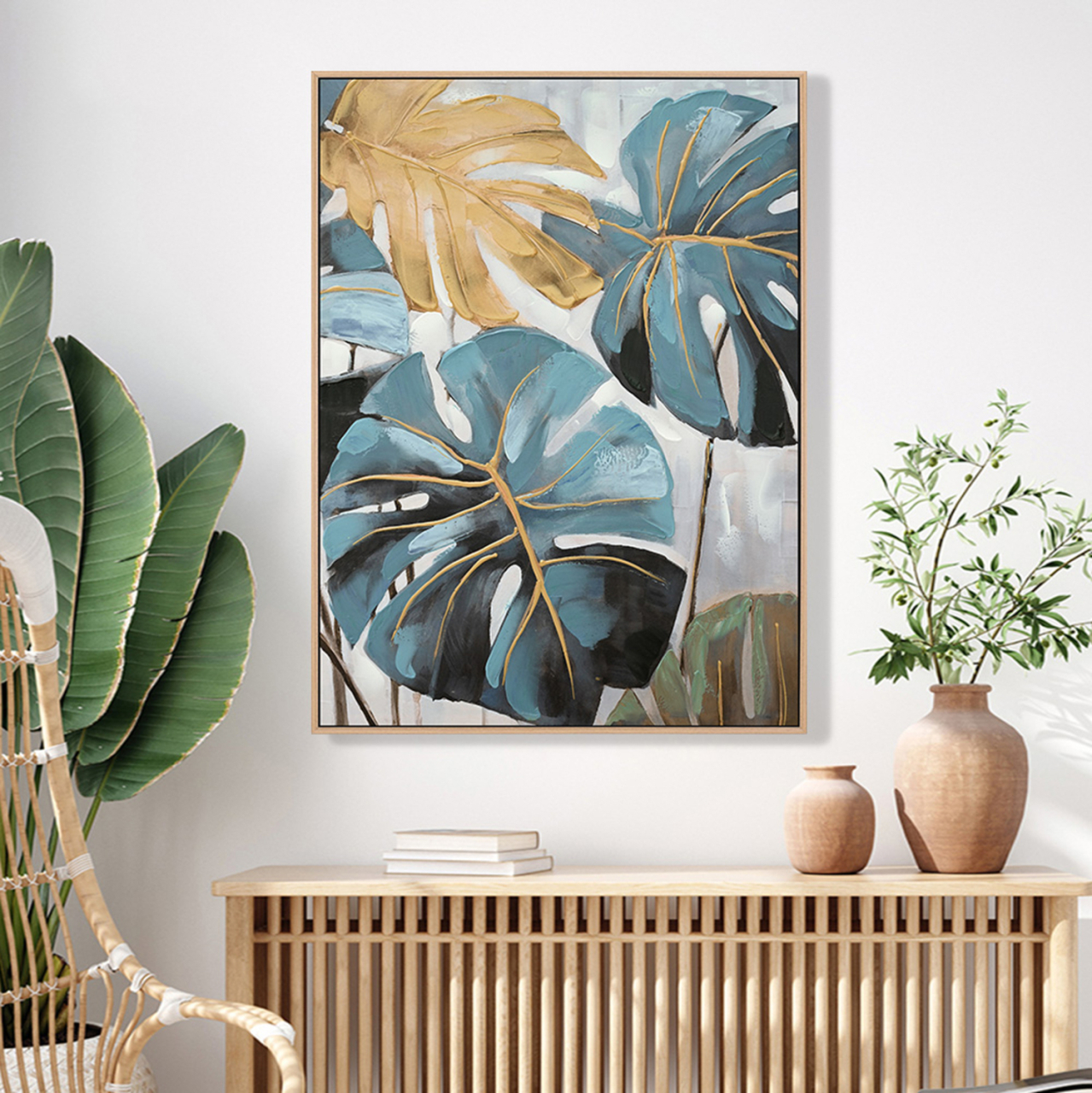 WALL PAINTING TROPICO HM4542 BEIGE PS FRAME-PRINTED CANVAS 62x4,5x82Hcm. [3]