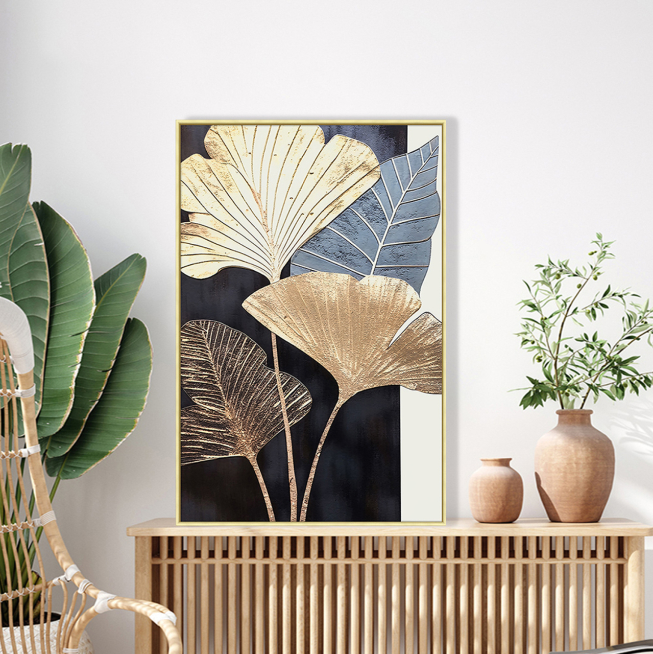 WALL PAINTING TROPICO HM4546.01 BEIGE PS FRAME-PRINTED CANVAS 52,5x2,8x72,5Hcm. [3]