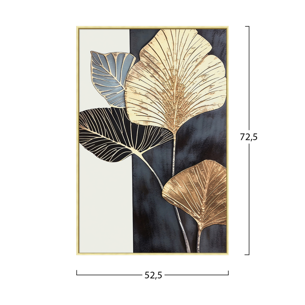 WALL PAINTING TROPICO HM4546.02 BEIGE PS FRAME-PRINTED CANVA 52,5x2,8x72,5Hcm. [2]
