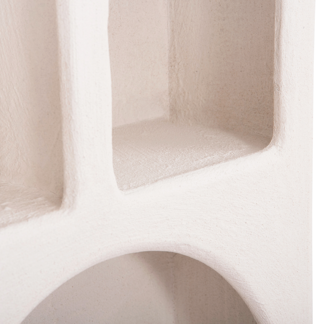 WALL RACK SERIES SANTORINI HM18069 MDF IN OFF-WHITE COLOR 47,5x18x120Hcm. [8]