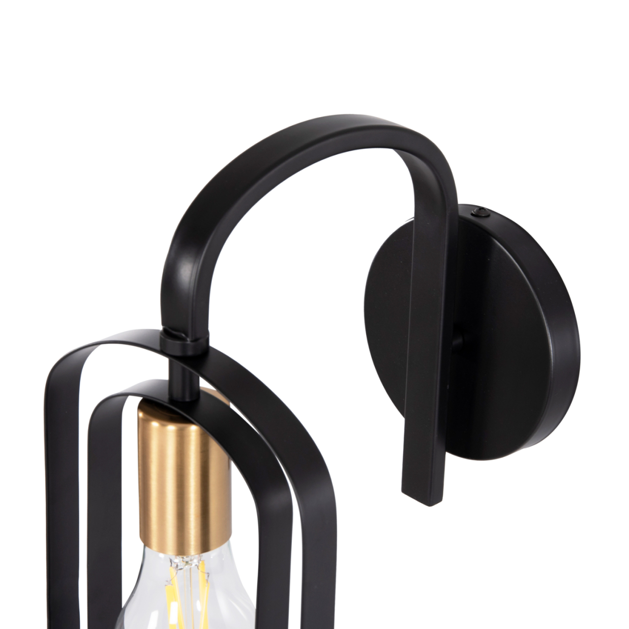 WALL SCONCE BIUT HM7443.11 METAL IN BLACK--GOLD BULB SOCKET 16x19x38Hcm. [5]