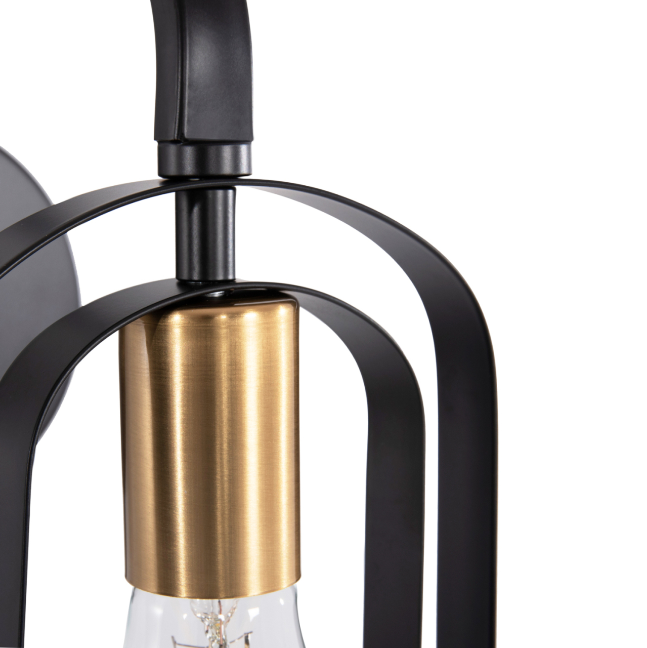 WALL SCONCE BIUT HM7443.11 METAL IN BLACK--GOLD BULB SOCKET 16x19x38Hcm. [6]