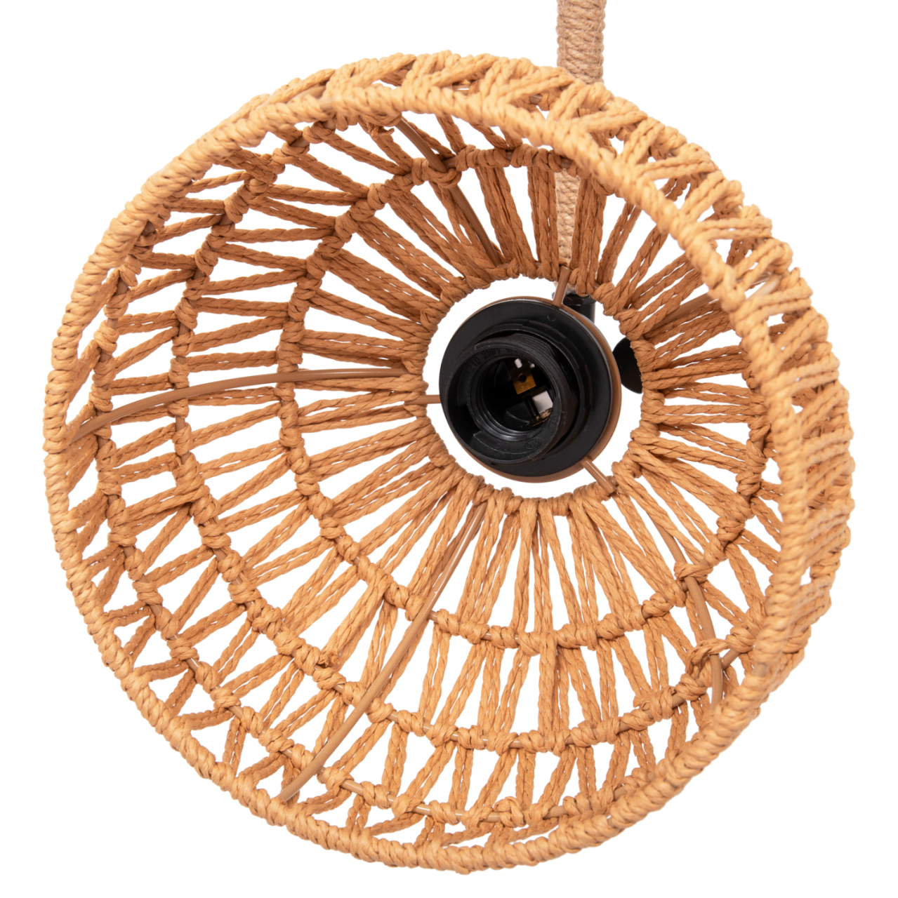 WALL SCONCE GLIDE HM4475 METAL BASE-HEMP ROPE-[E27] 22x22x35-21Hcm. [6]