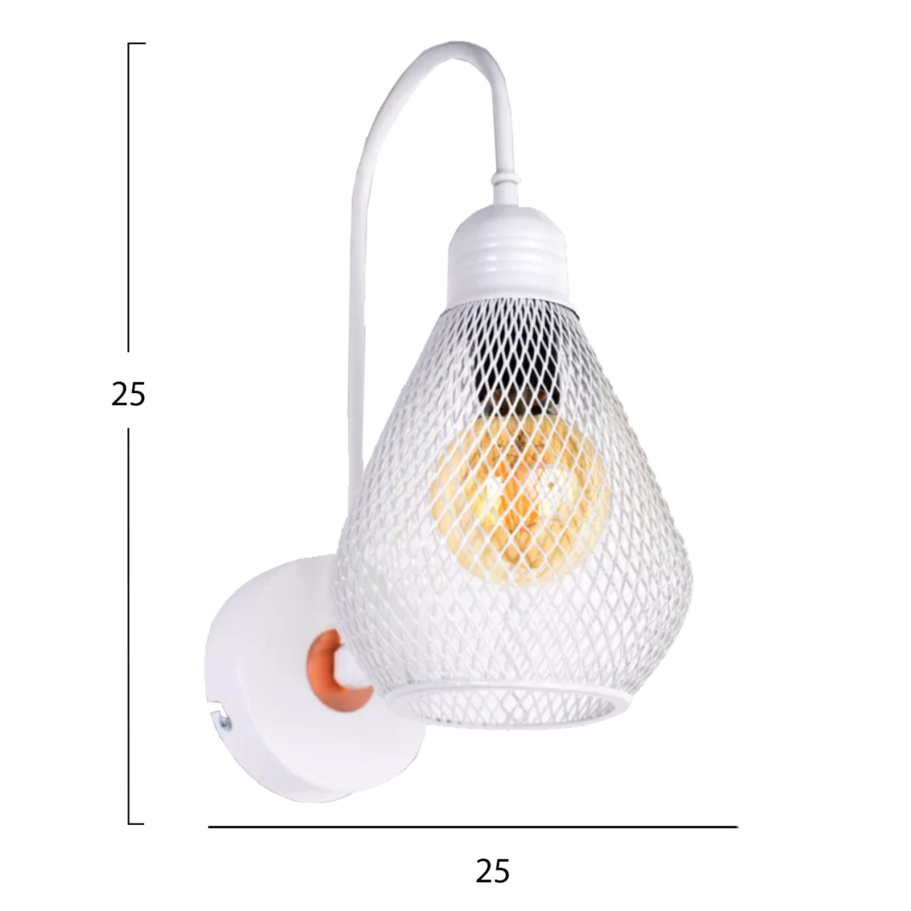 WALL SCONCE HM7639.03, WHITE, 25x25x25 [2]