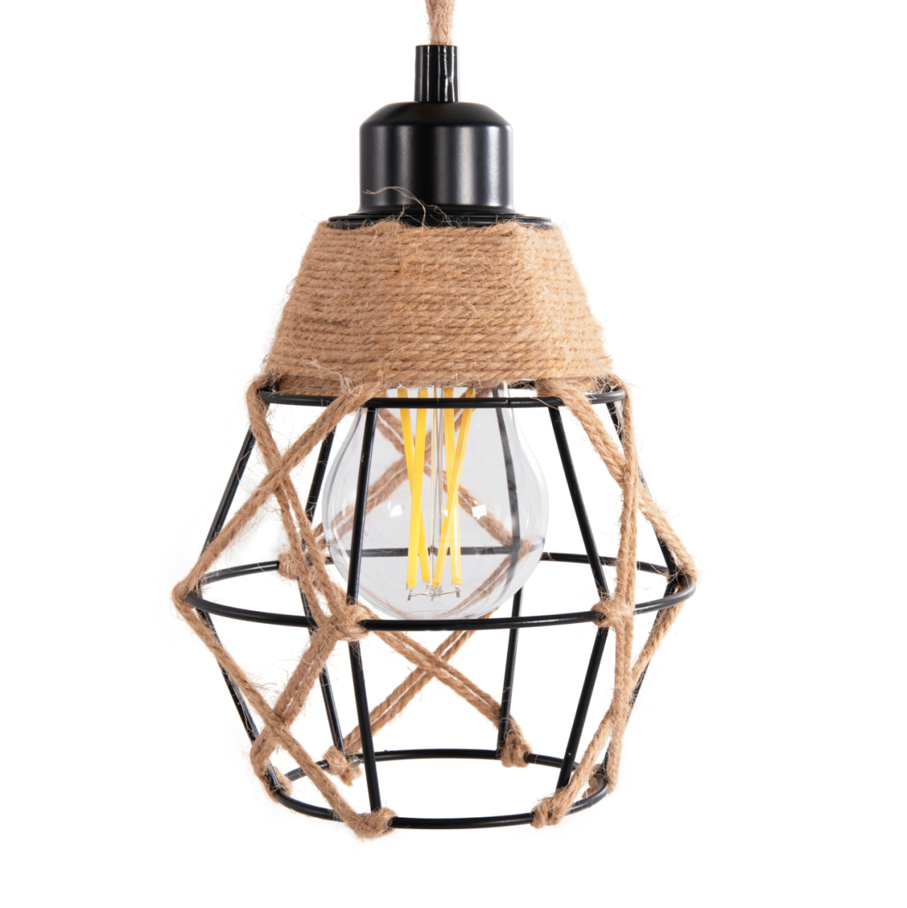 WALL SCONCE KINAN HM4466 METAL-ROPE 15.5x21x44Hcm. [5]