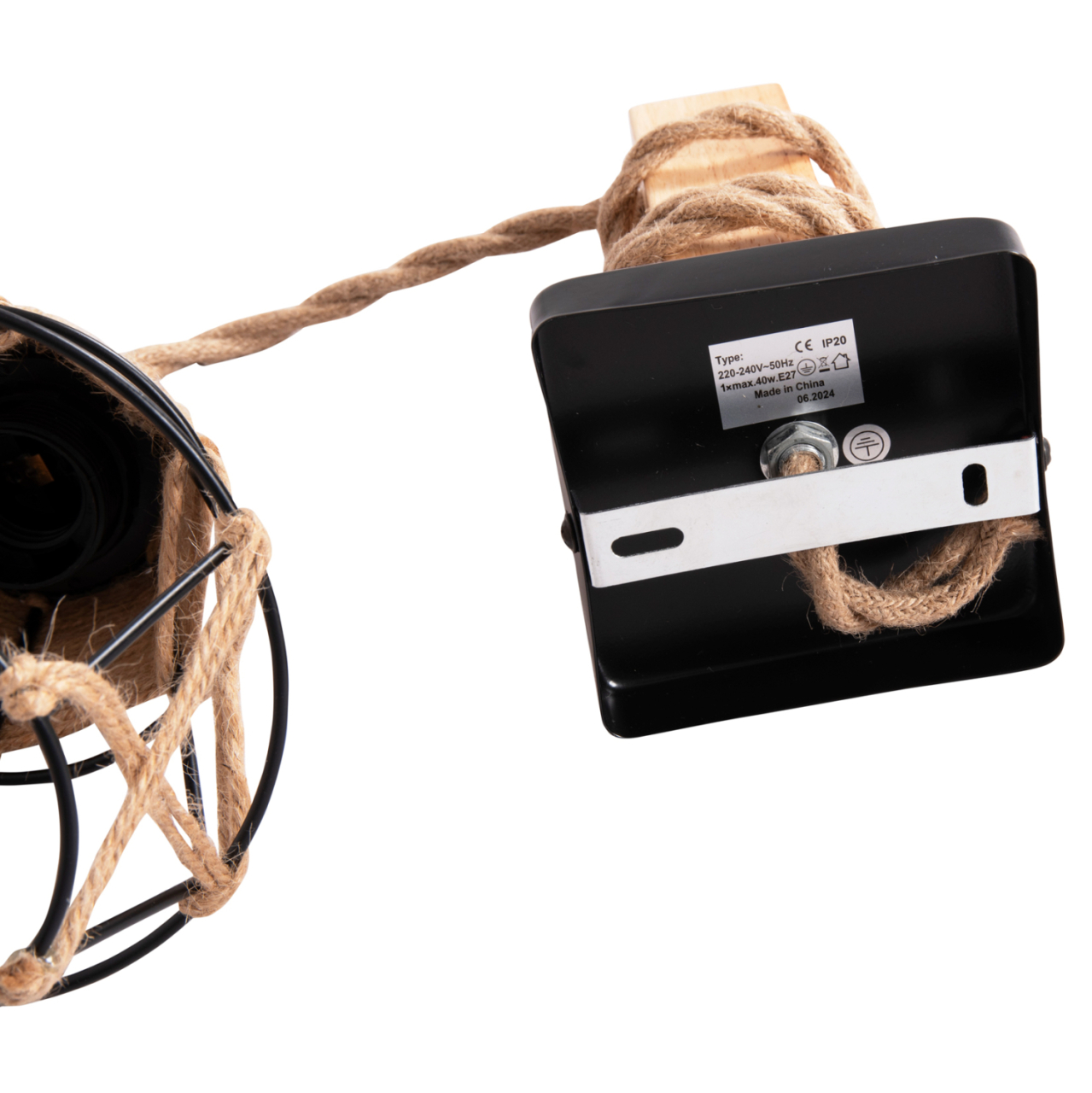 WALL SCONCE KINAN HM4466 METAL-ROPE 15.5x21x44Hcm. [7]