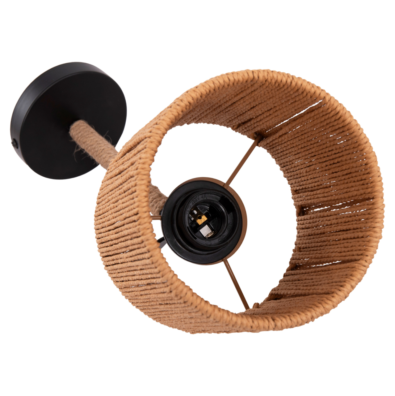 WALL SCONCE LANT HM4476 METAL BASE-HEMP ROPE- [E27] 15x15x35-23Hcm. [7]