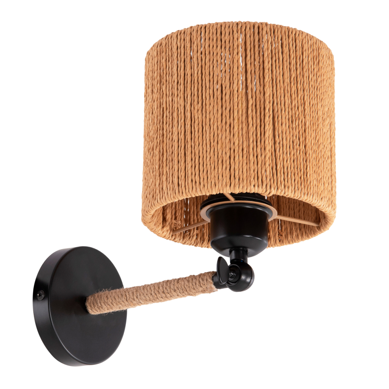 WALL SCONCE LANT HM4476 METAL BASE-HEMP ROPE- [E27] 15x15x35-23Hcm. [3]
