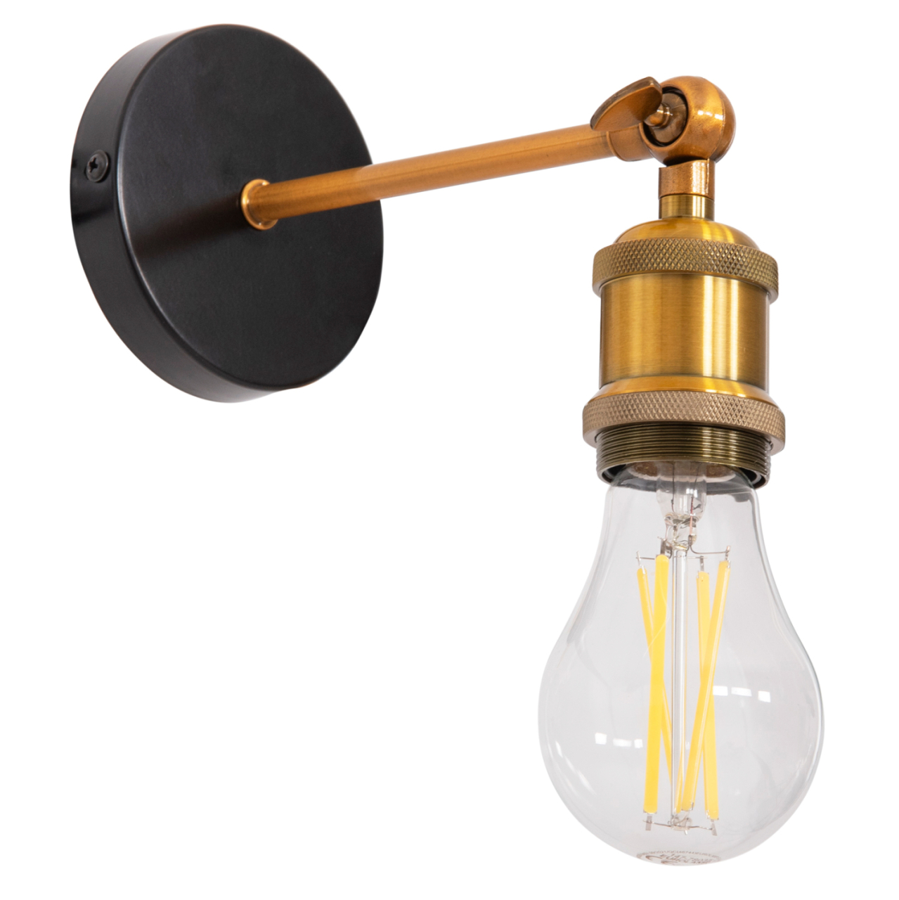 WALL SCONCE RESTON HM4467 METAL BASE-ALUMINUM BULB SOCKET 10x10x26Hcm. [3]