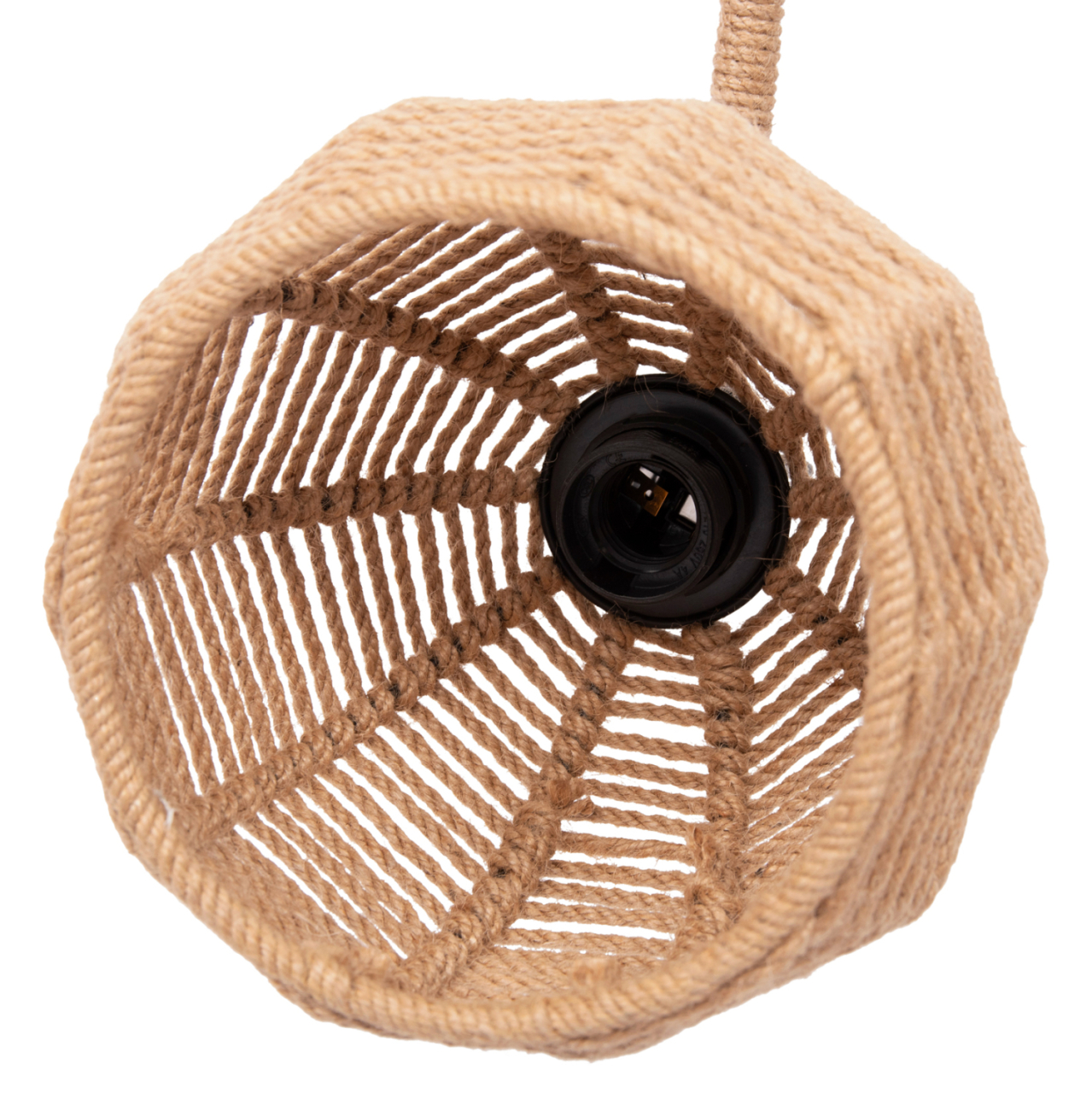 WALL SCONCE STOLT HM4483 METAL BASE-HEMP ROPE-[E27] 20x20x38-24Hcm. [6]