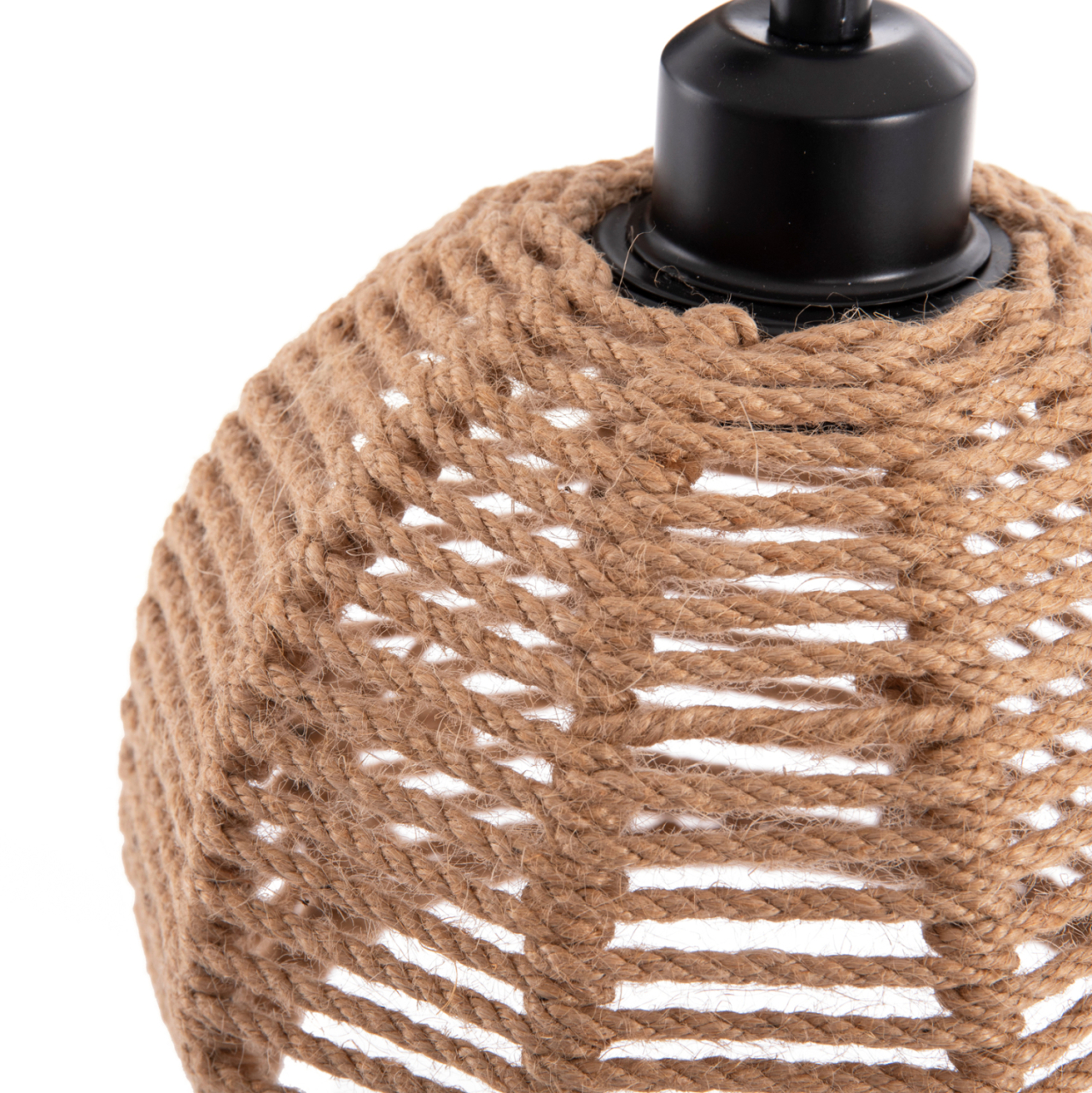 WALL SCONCE STOLT HM4483 METAL BASE-HEMP ROPE-[E27] 20x20x38-24Hcm. [5]