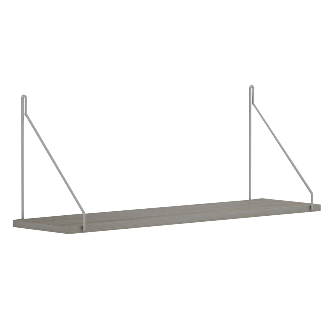 WALL SHELF AGILAN HM9183.14 MELAMINE IN SONOMA-WHITE METAL 72x20x27Hcm. [3]