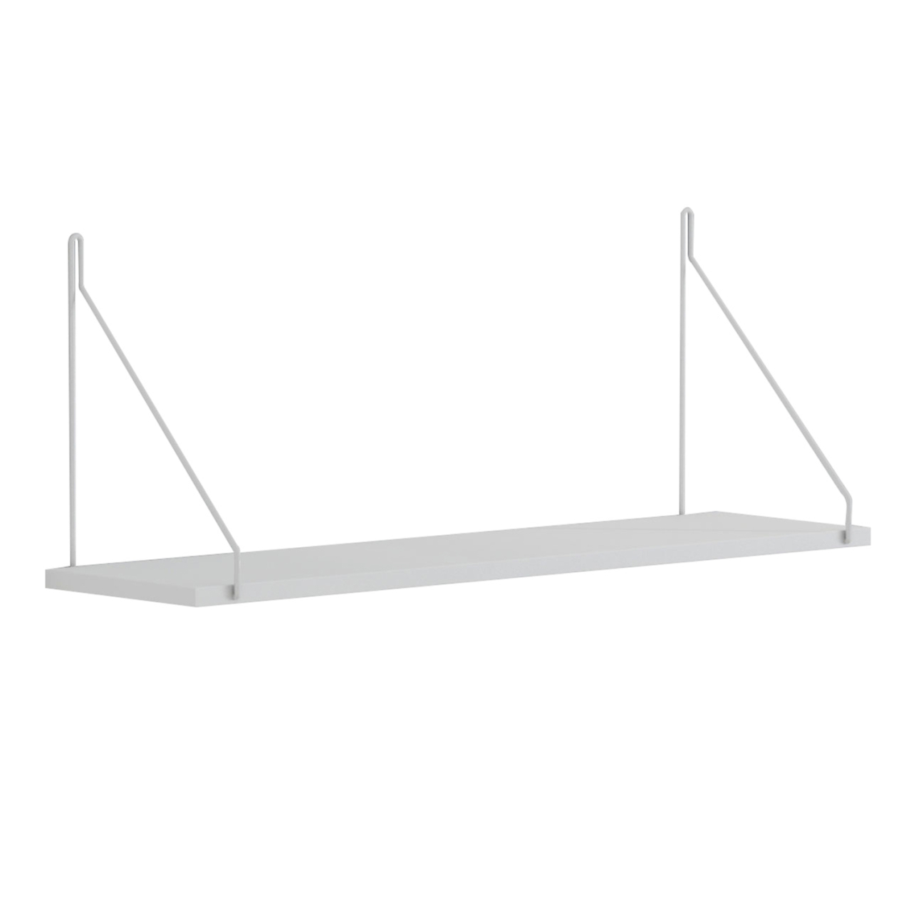 WALL SHELF AGILAN HM9183.15 MELAMINE IN WHITE-WHITE METAL 72x20x27Hcm. [3]