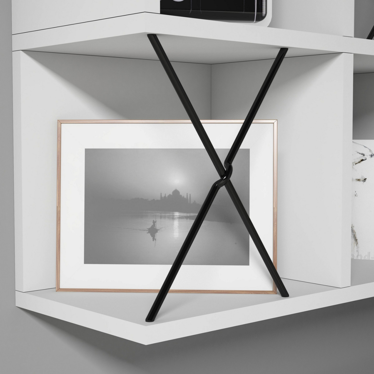 WALL SHELF HM9520.03 MELAMINE IN WHITE COLOR 60x24x60Hcm. [5]