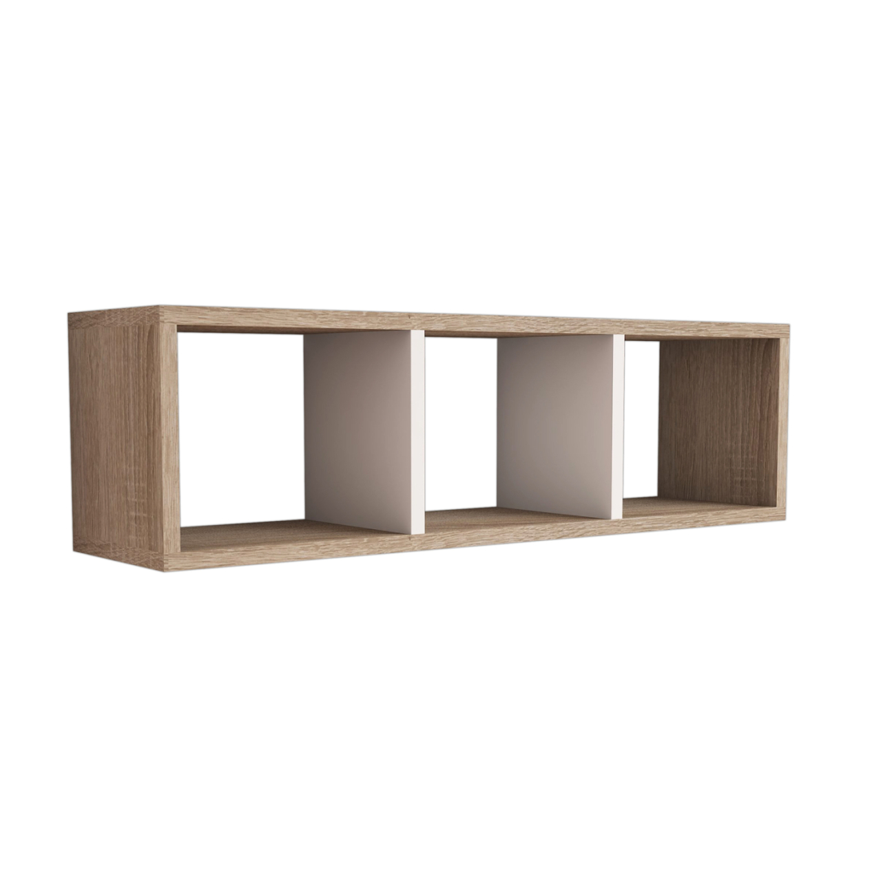 WALL SHELF MELAMINE SONOMA and WHITE 90x22x25,6Hcm.HM9228.12 [4]