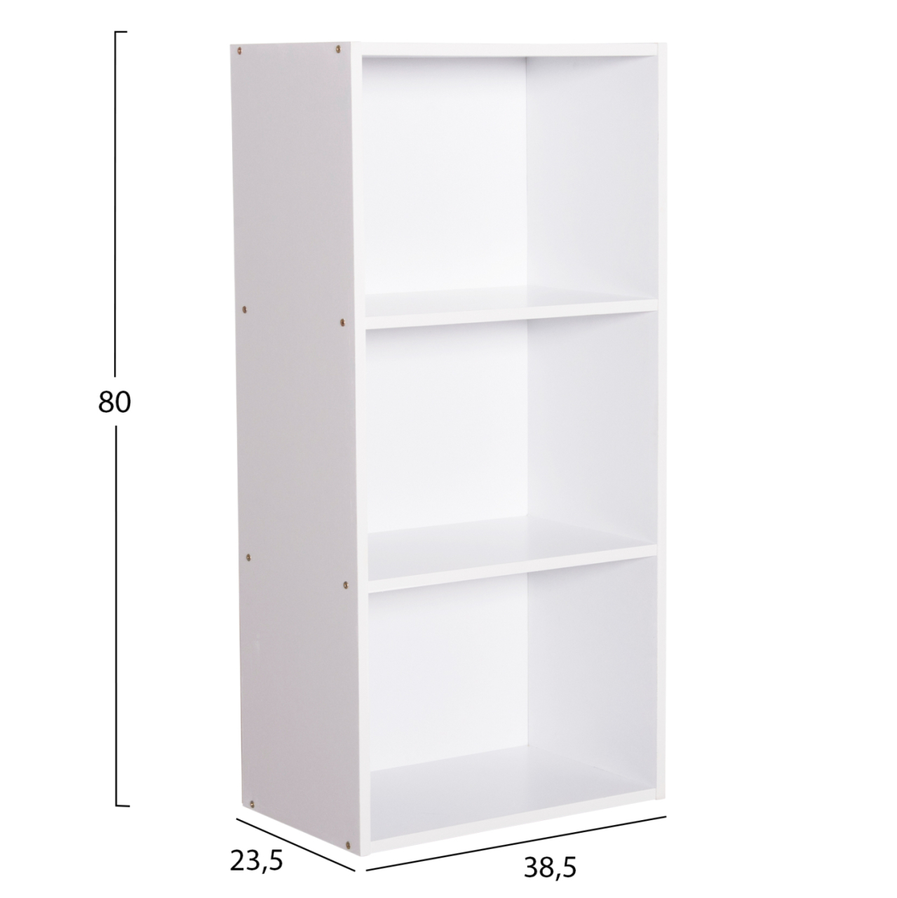 WALL SHELF RACK CUBICON HM9941.01 MELAMINE IN WHITE 38,5x23,5x80Hcm. [2]