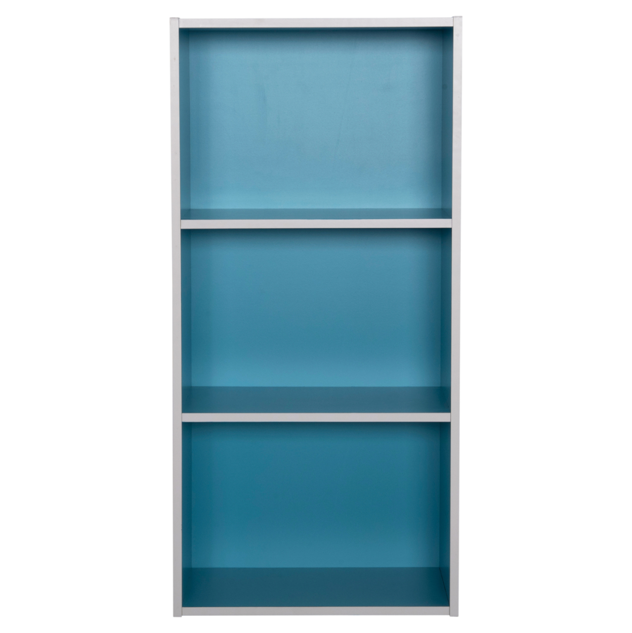 WALL SHELF RACK CUBICON HM9941.05 MELAMINE IN BLUE-WHITE 38,5x23,5x80Hcm. [3]