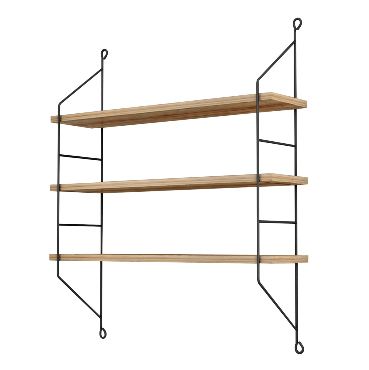 WALL SHELVES ACHALA HM9185.11 MELAMINE IN NATURAL OAK 60x15x68Hcm. [4]