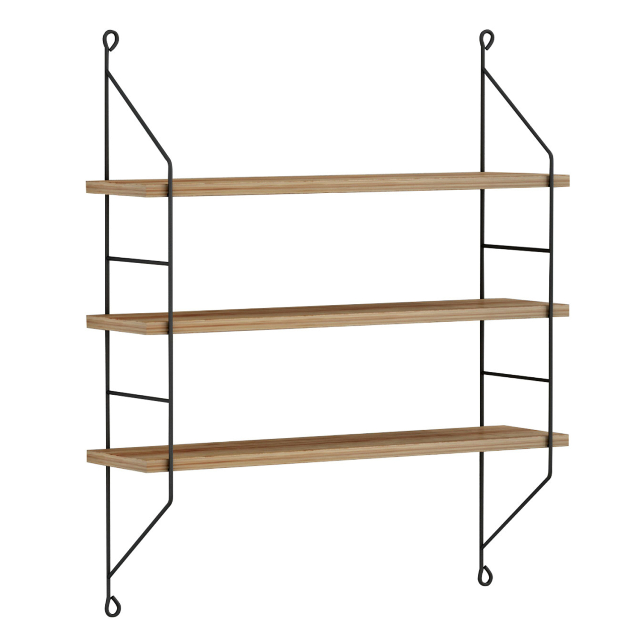 WALL SHELVES ACHALA HM9185.11 MELAMINE IN NATURAL OAK 60x15x68Hcm. [3]