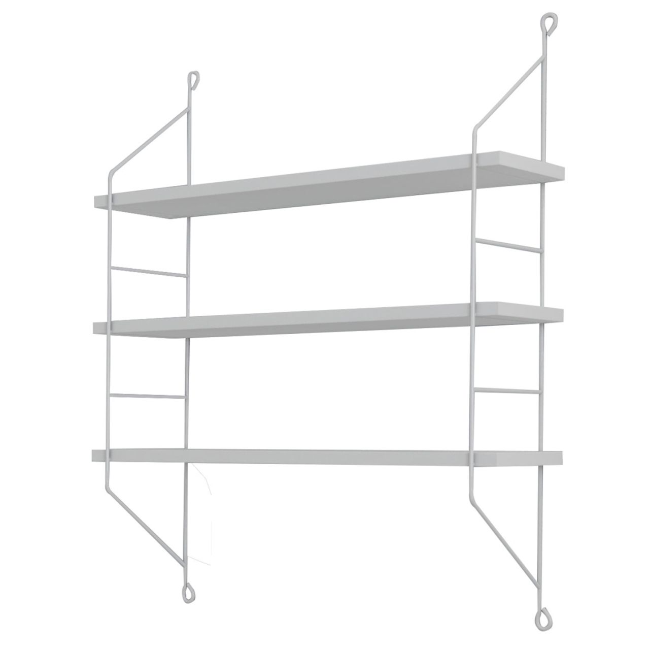 WALL SHELVES ACHALA HM9185.15 MELAMINE IN WHITE 60x15x68Hcm. [4]