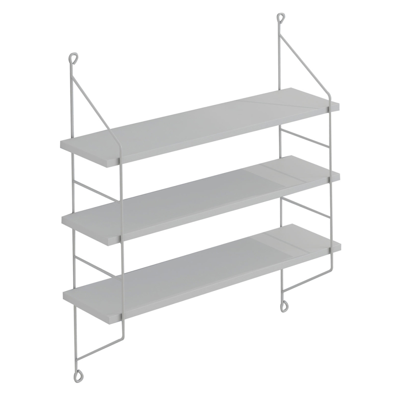 WALL SHELVES ACHALA HM9185.15 MELAMINE IN WHITE 60x15x68Hcm. [3]