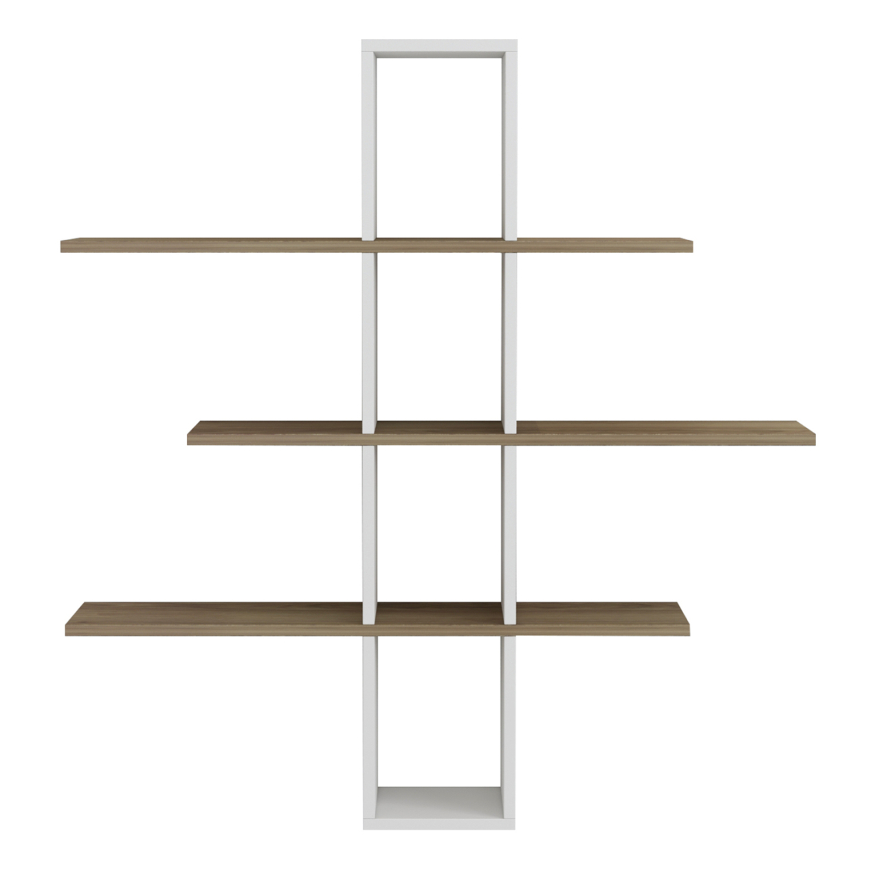 WALL SHELVES DOMINIC HM8976.11 MELAMINE IN NATURAL-WHITE 96x19,5x101Hcm. [3]