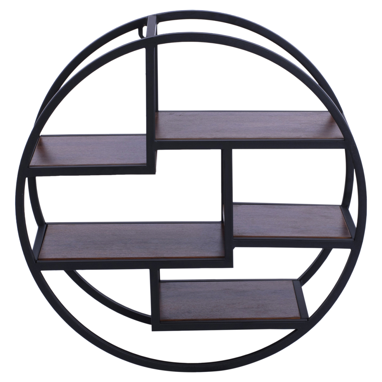 Wall Shelves Quinn with melamine bases and metallic frame HM8612 Diameter 60x24cm [3]