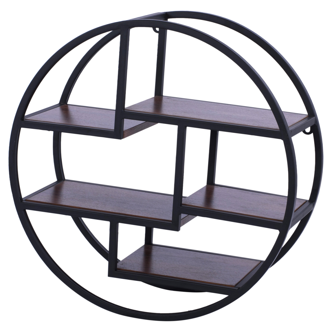 Wall Shelves Quinn with melamine bases and metallic frame HM8612 Diameter 60x24cm [4]