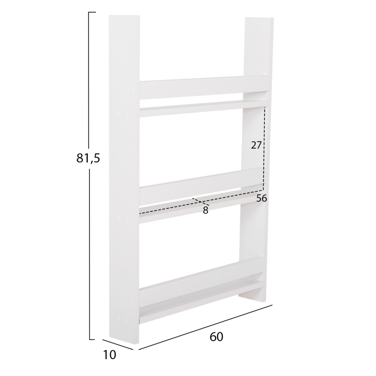 WALL SHELVES SANI HM18223.01 MELAMINE IN WHITE 60x10x90Hcm. (3 SHELVES) [2]