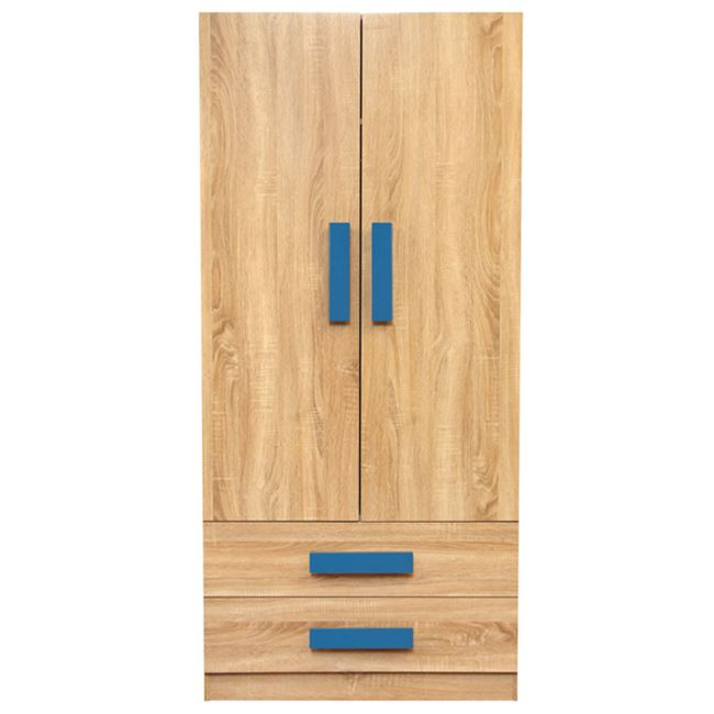 Wardrobe 2 Door Playroom Sonama-Blue HM335+HM336.01 80X50X180cm [3]