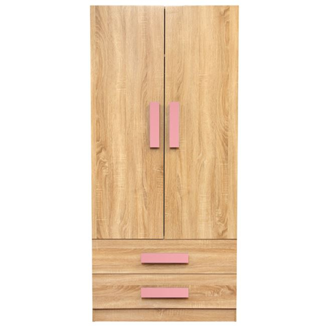 Wardrobe 2 Door Playroom Sonama-Pink HM335+HM336.02 80X50X180cm [2]