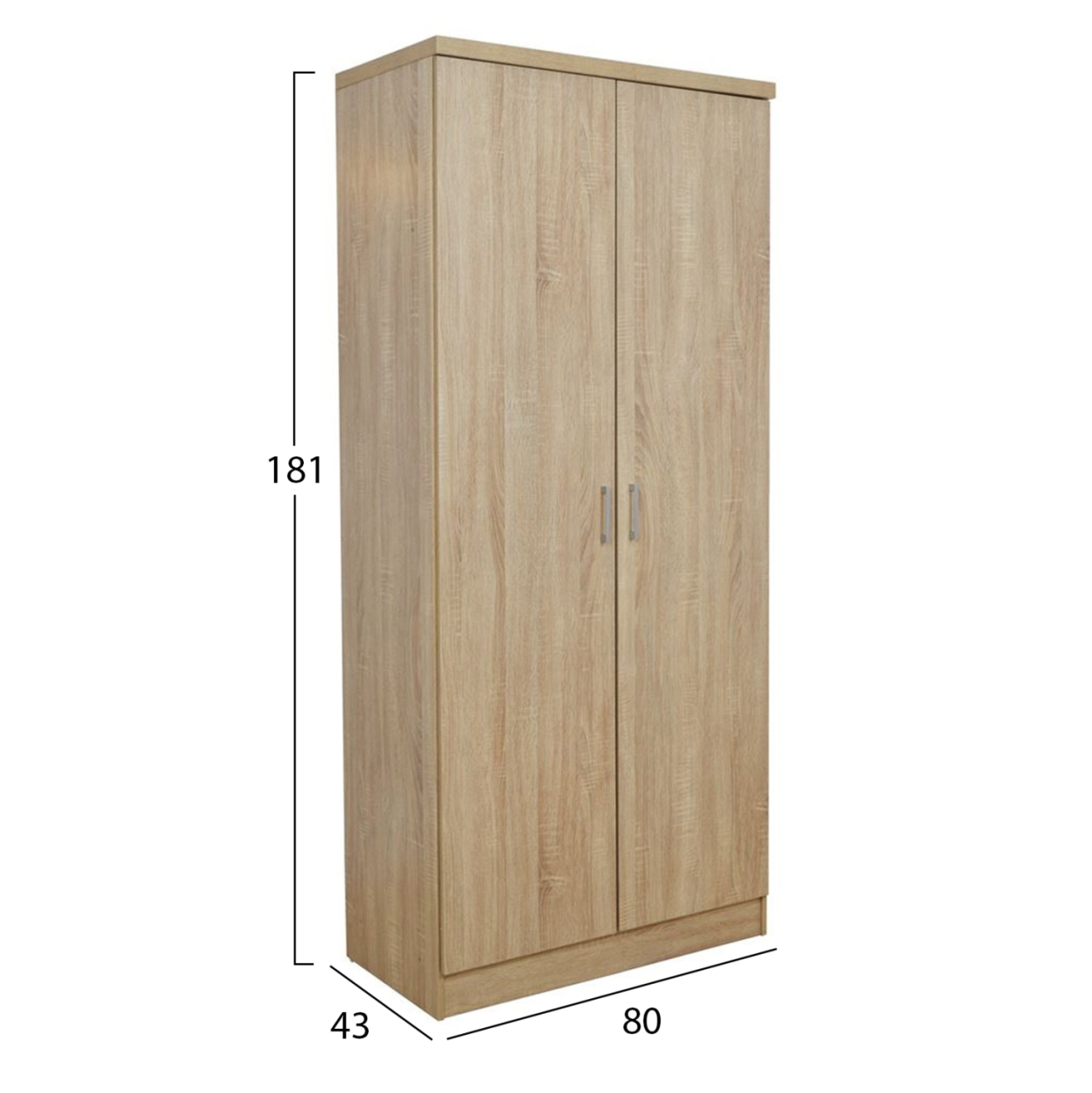 Wardrobe 2 Door sonama HM368.02 80x43x181 [2]