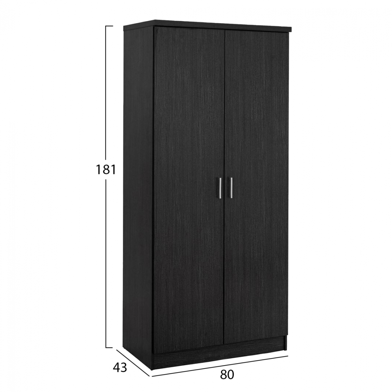 Wardrobe 2 Door Zebrano HM368.01 80x43x181 [2]