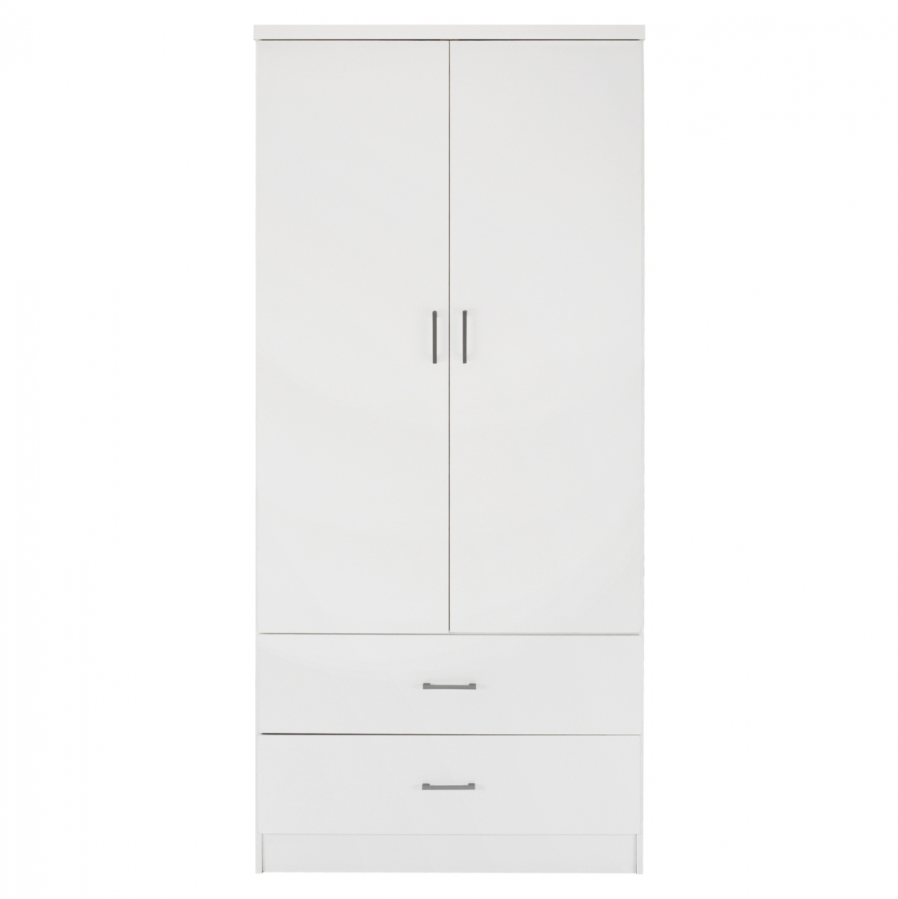 WARDROBE 2 DOORS WITH 2 DRAWERS HM338.05 WHITE 80Χ42,5Χ180,5Υ cm. [4]