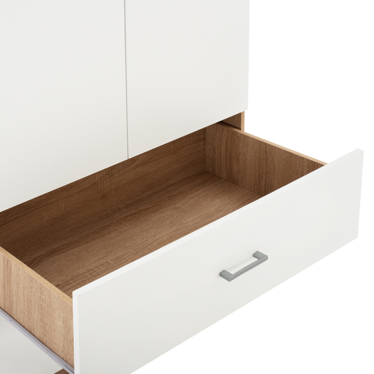 WARDROBE 2 DOORS WITH 2 DRAWERS HM338.06 SONAMA-WHITE 80Χ42,5Χ180,5Υ cm. [7]